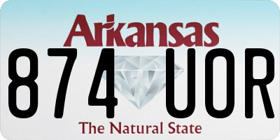 AR license plate 874UOR