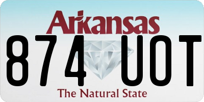 AR license plate 874UOT
