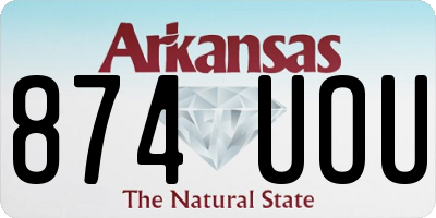AR license plate 874UOU