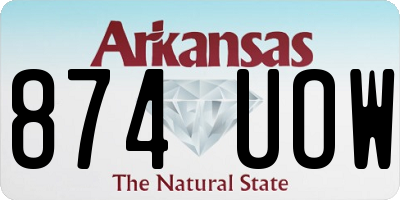 AR license plate 874UOW