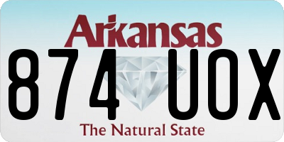 AR license plate 874UOX