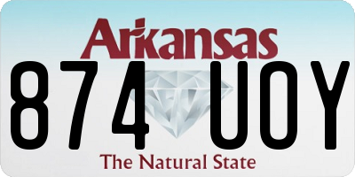 AR license plate 874UOY