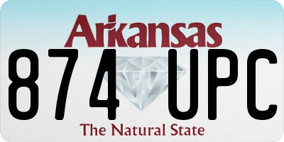 AR license plate 874UPC