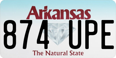AR license plate 874UPE