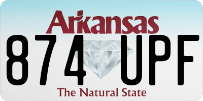 AR license plate 874UPF