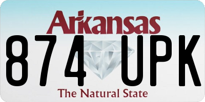AR license plate 874UPK