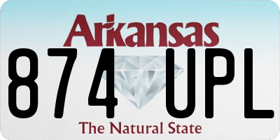 AR license plate 874UPL