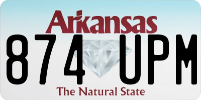 AR license plate 874UPM