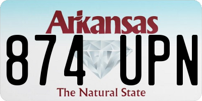 AR license plate 874UPN