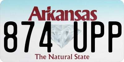 AR license plate 874UPP