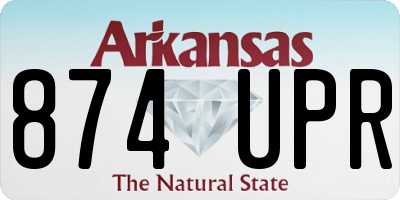 AR license plate 874UPR