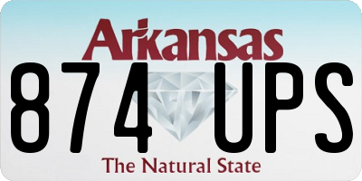 AR license plate 874UPS