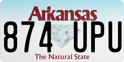 AR license plate 874UPU
