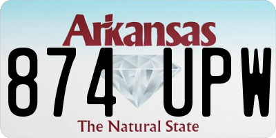 AR license plate 874UPW