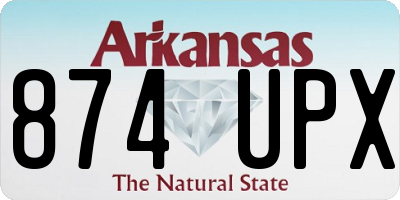 AR license plate 874UPX