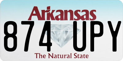AR license plate 874UPY