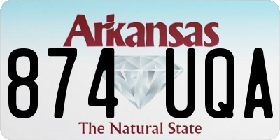 AR license plate 874UQA