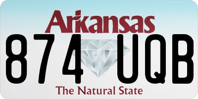 AR license plate 874UQB