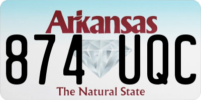 AR license plate 874UQC