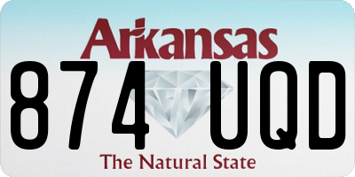 AR license plate 874UQD