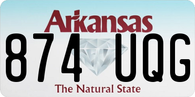 AR license plate 874UQG