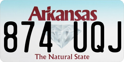 AR license plate 874UQJ