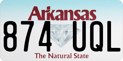 AR license plate 874UQL