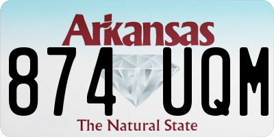 AR license plate 874UQM