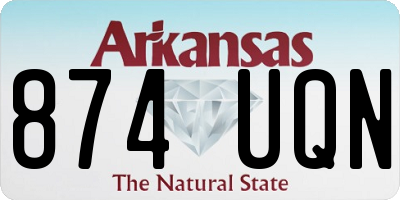 AR license plate 874UQN