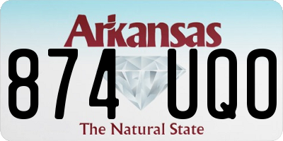 AR license plate 874UQO
