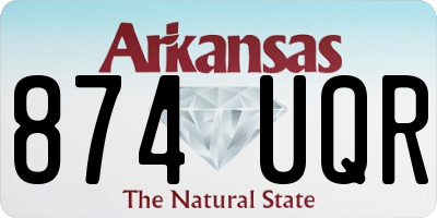 AR license plate 874UQR
