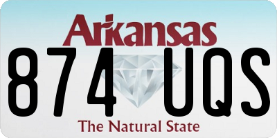 AR license plate 874UQS