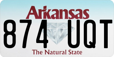 AR license plate 874UQT