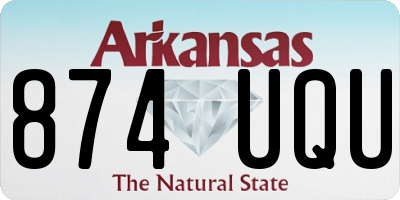 AR license plate 874UQU