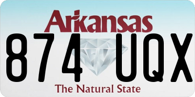 AR license plate 874UQX