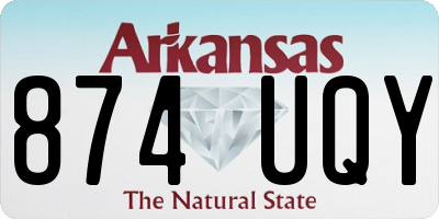 AR license plate 874UQY