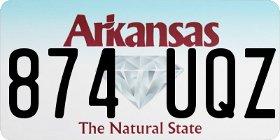 AR license plate 874UQZ