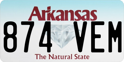 AR license plate 874VEM