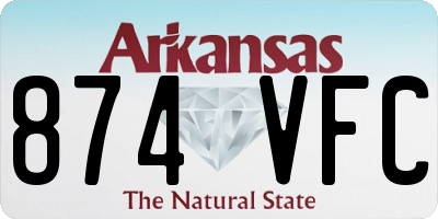AR license plate 874VFC