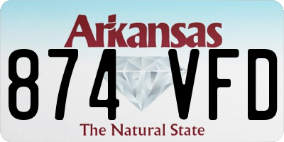 AR license plate 874VFD