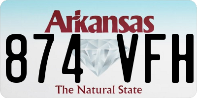AR license plate 874VFH