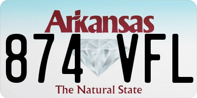 AR license plate 874VFL