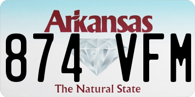 AR license plate 874VFM