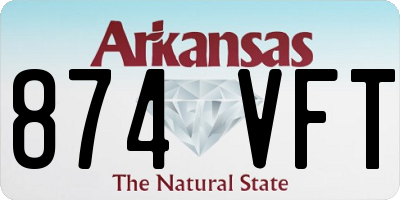 AR license plate 874VFT