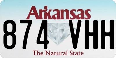AR license plate 874VHH