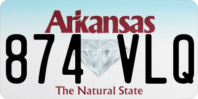 AR license plate 874VLQ