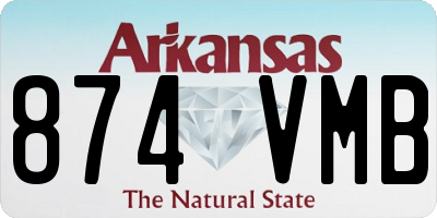 AR license plate 874VMB