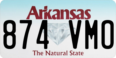 AR license plate 874VMO