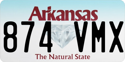 AR license plate 874VMX
