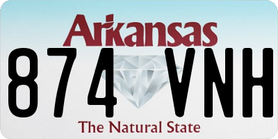 AR license plate 874VNH